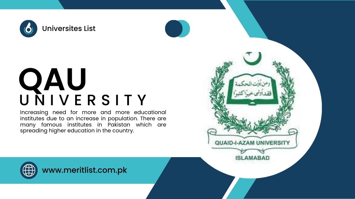 Quaid E Azam University Merit List 2024 Check Online