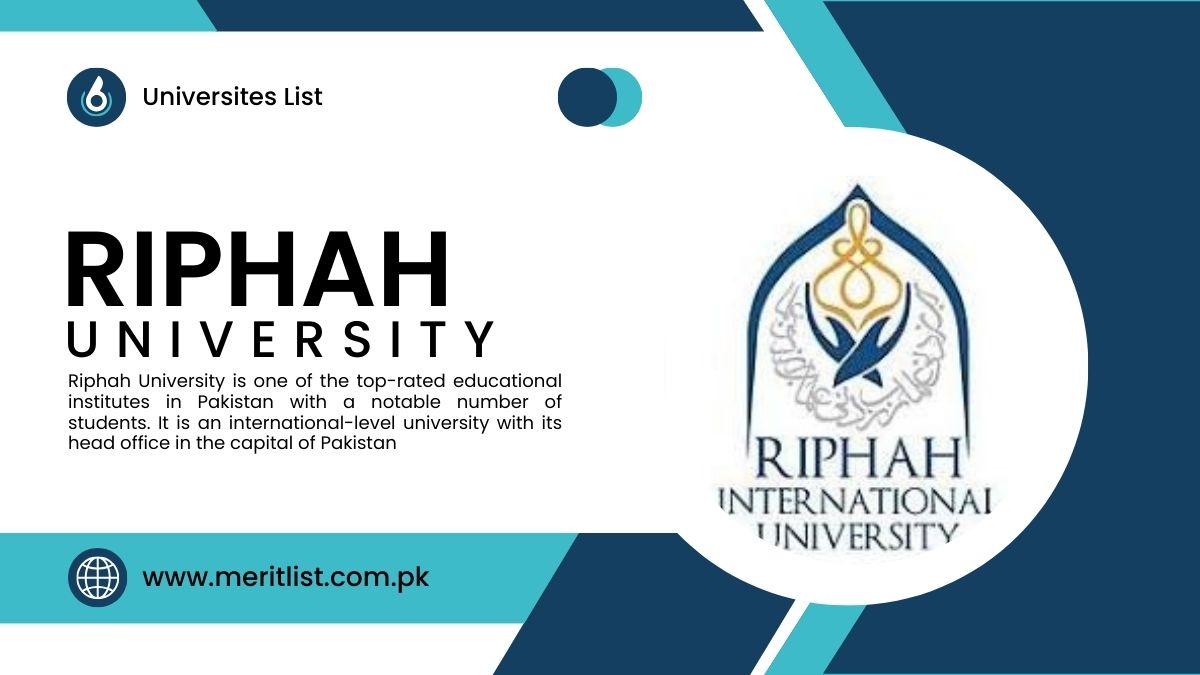 Riphah International University Merit List 2024 Check Online