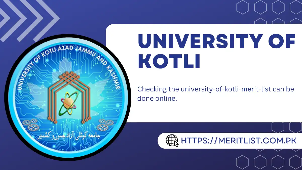 University of Kotli Merit List 2024 Check Online