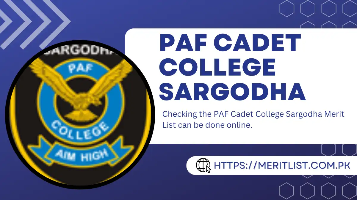 PAF Cadet College Sargodha Merit List