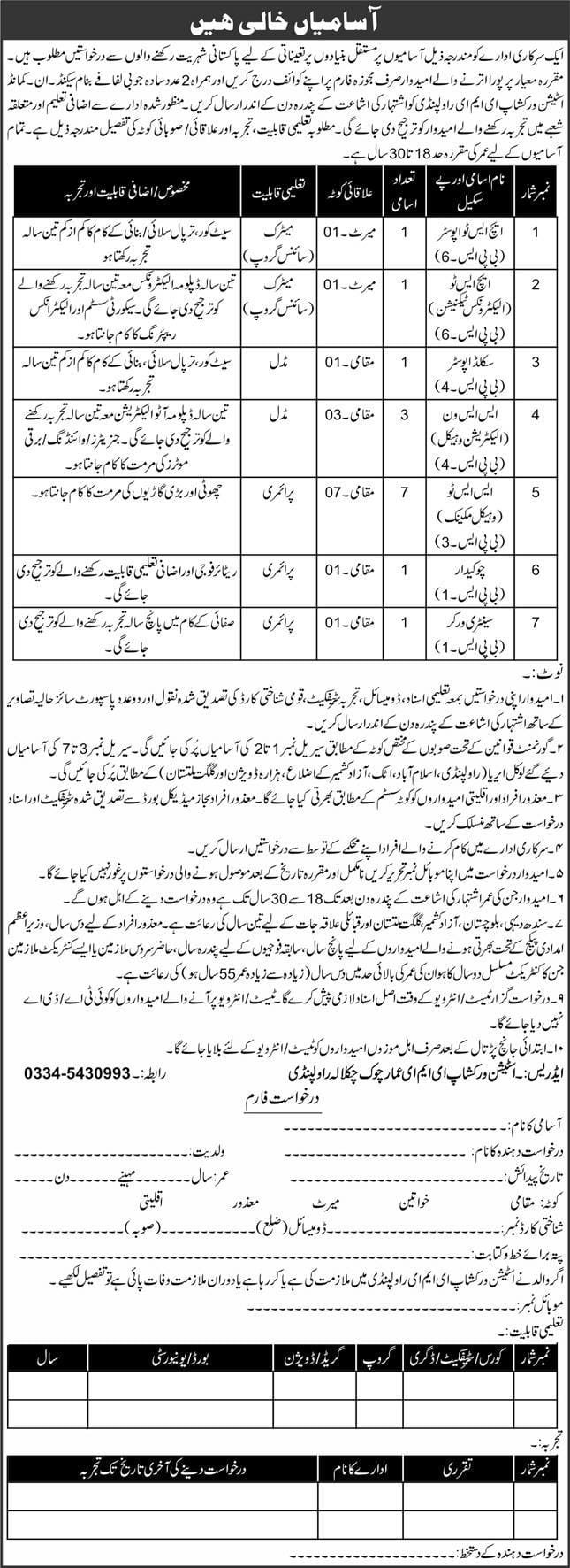 Pakistan Army Civilian Jobs 2024 For HSM