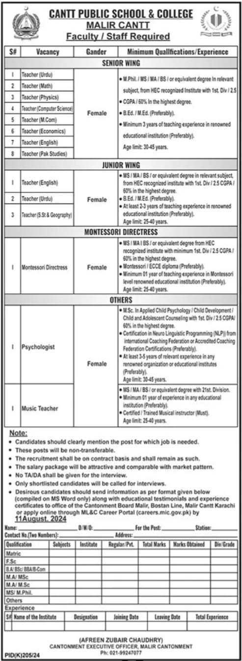 Govt Teaching Jobs In Sindh Karachi Pakistan For Music Teacher