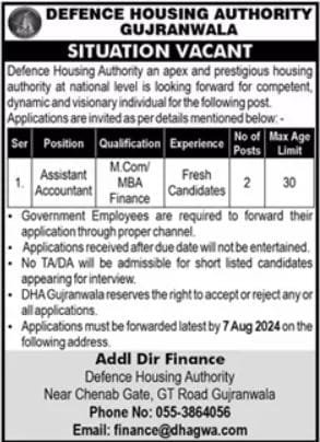 Private Jobs In Gujranwala Today For Accountant