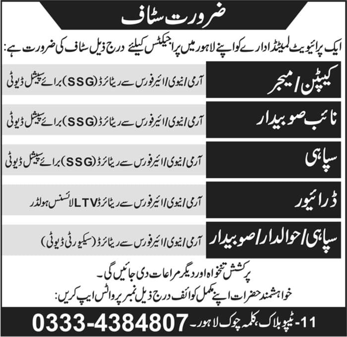 Latest Government Jobs In Pakistan Today For Naib Subedar