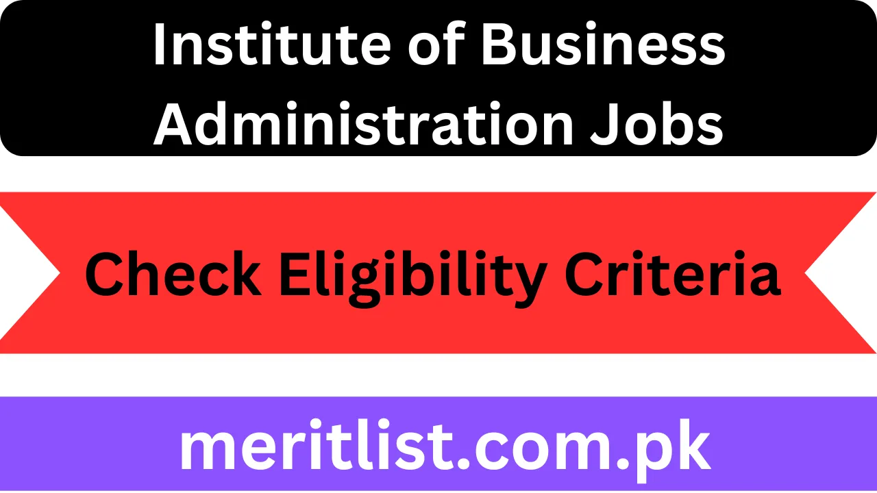 Institute of Business Administration IBA Jobs August 2024