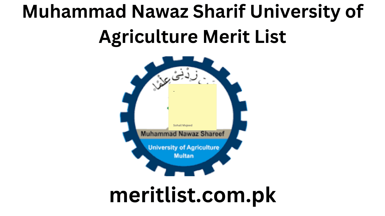 Muhammad Nawaz Sharif University of Agriculture Merit List