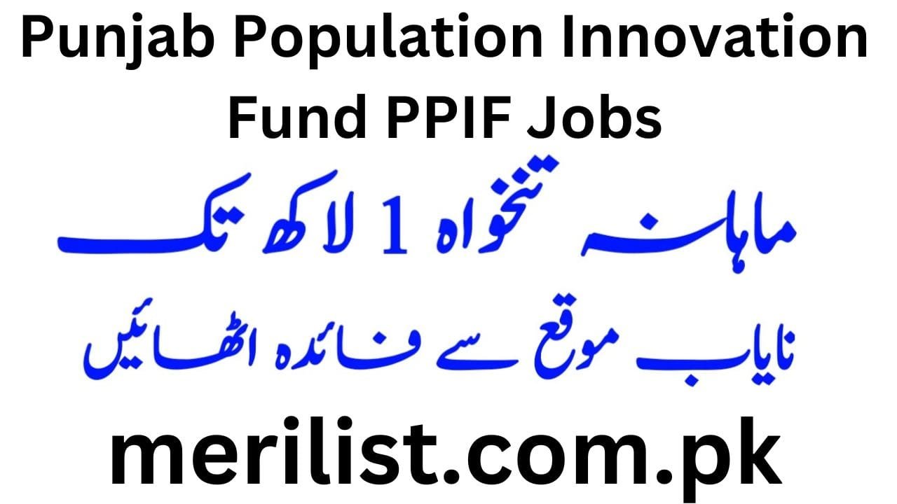 Punjab Population Innovation Fund PPIF Jobs For Manager