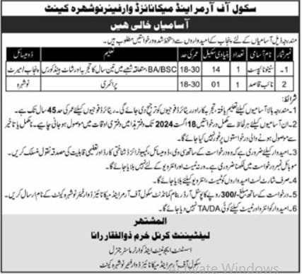 Government Jobs In Nowshera KPK Pakistan For Naib Qasid