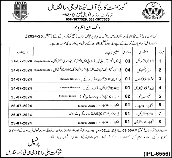 TEVTA Jobs Technical Education Vocational Training Authority