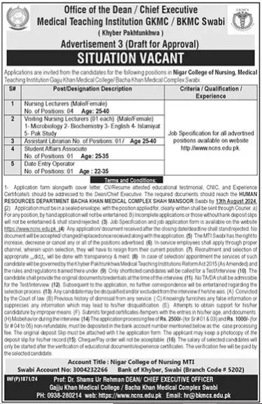 Latest Government Jobs In KPK For Data Entry Operator