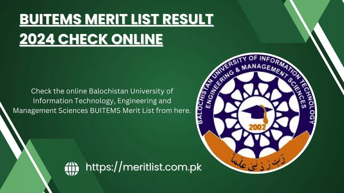 BUITEMS Merit List Result 2024 Check Online