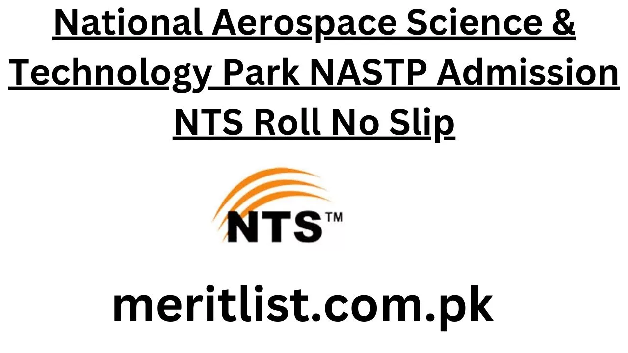 NASTP Admission NTS Roll No Slip