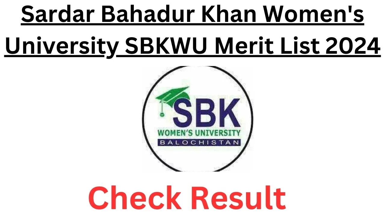 Sardar Bahadur Khan Women's University SBKWU Merit List 2024