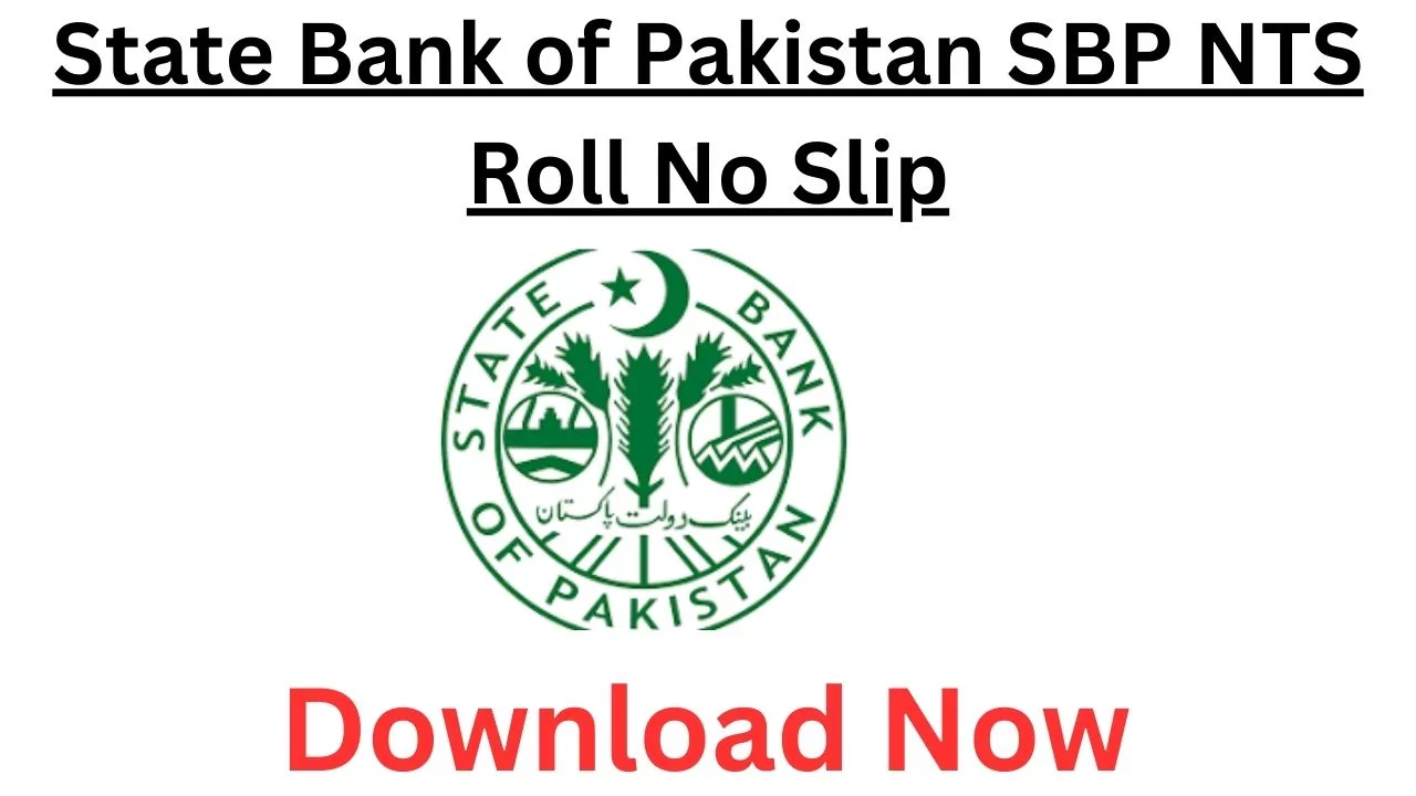 State Bank of Pakistan SBP NTS Roll No Slip