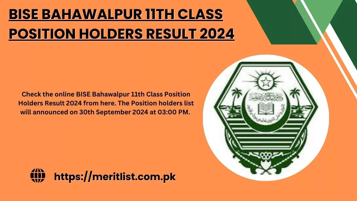 BISE Bahawalpur 11th Class Position Holders Result 2024