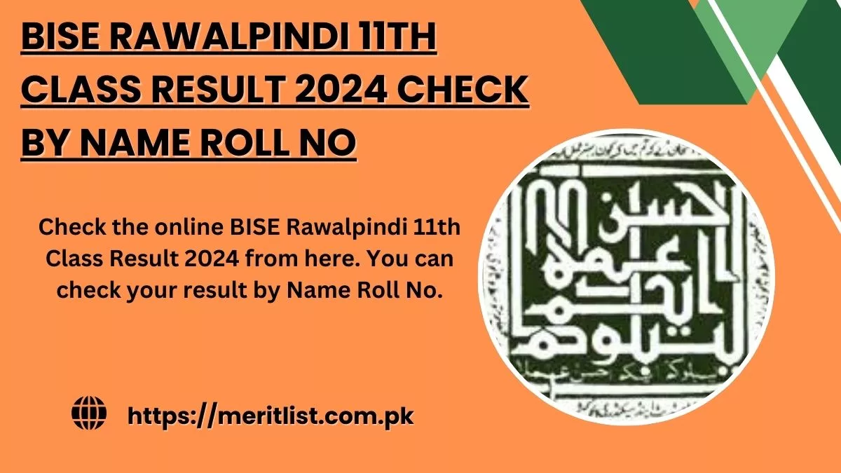 BISE Rawalpindi 11th Class Result 2024 Check By Name Roll No