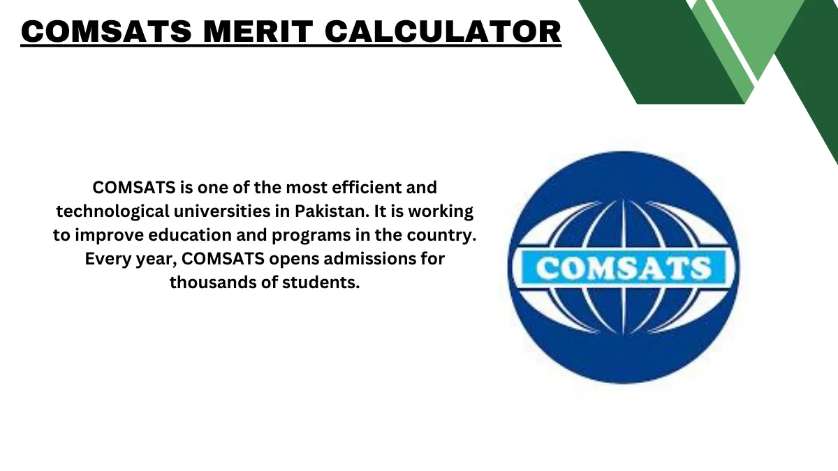 COMSATS Merit Calculator 2024 2025