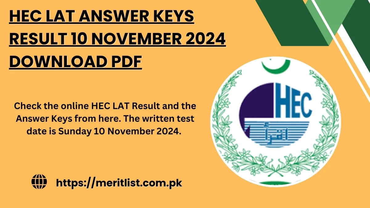 HEC LAT Result Answer Keys Merit List 10 November 2024