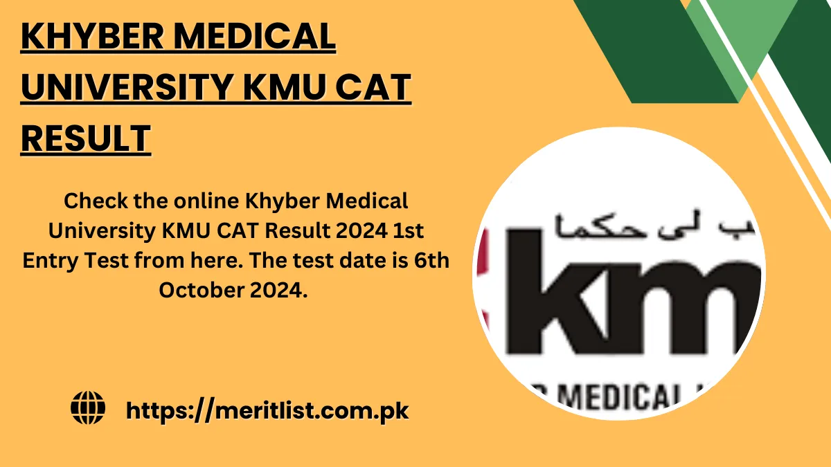 KMU CAT Result & Answer Keys 6 October 2024