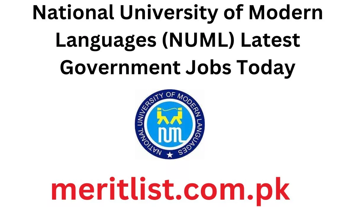 National University Of Modern Languages NUML Jobs