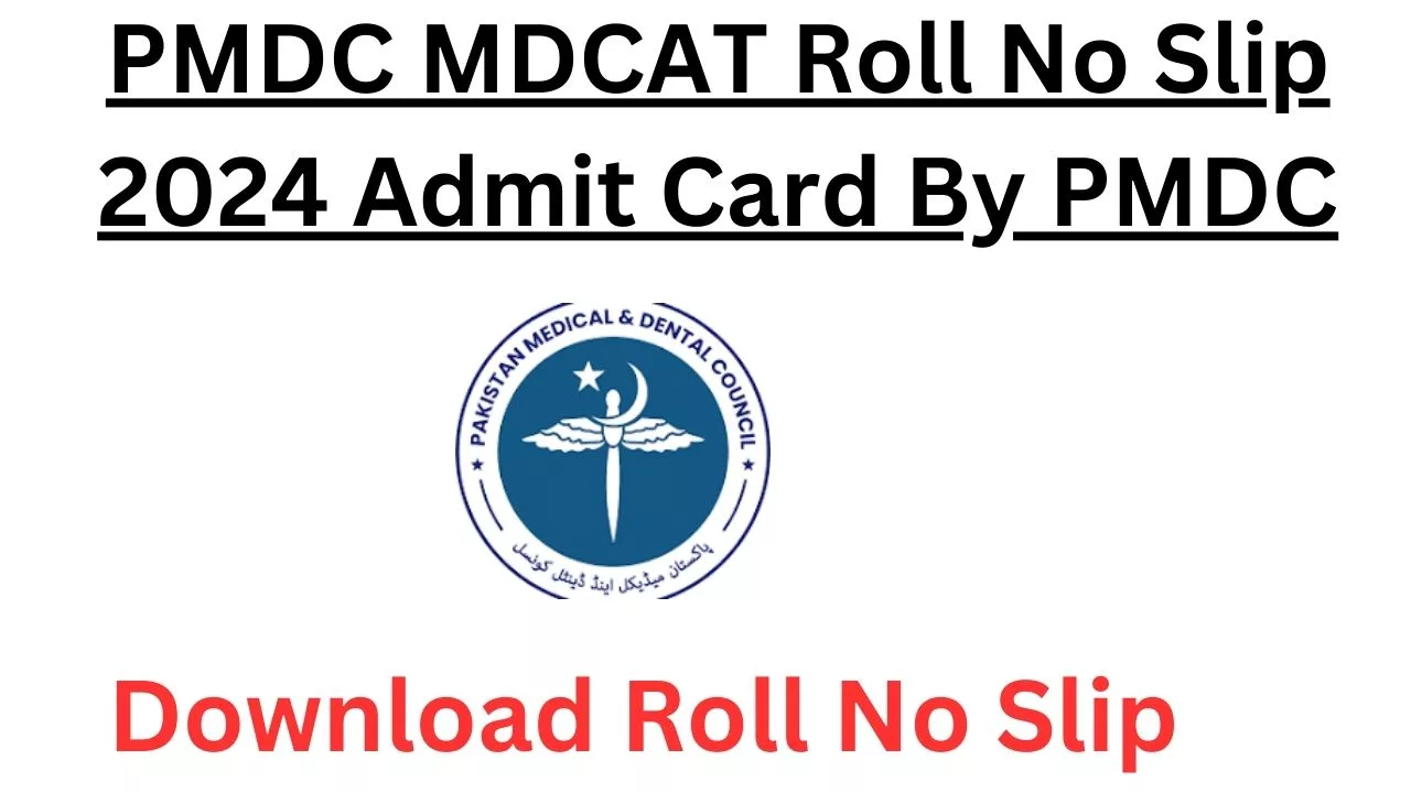 PMDC MDCAT Roll No Slip 2024 Admit Card By PMDC