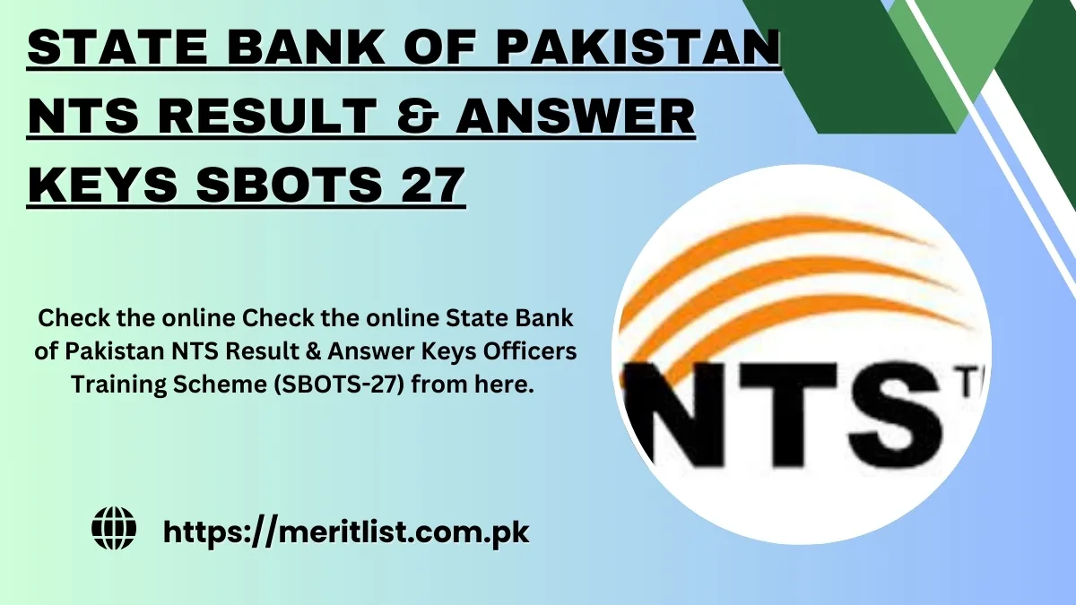 NTS SBOTS Result Answer Keys Merit List Selected Candidates