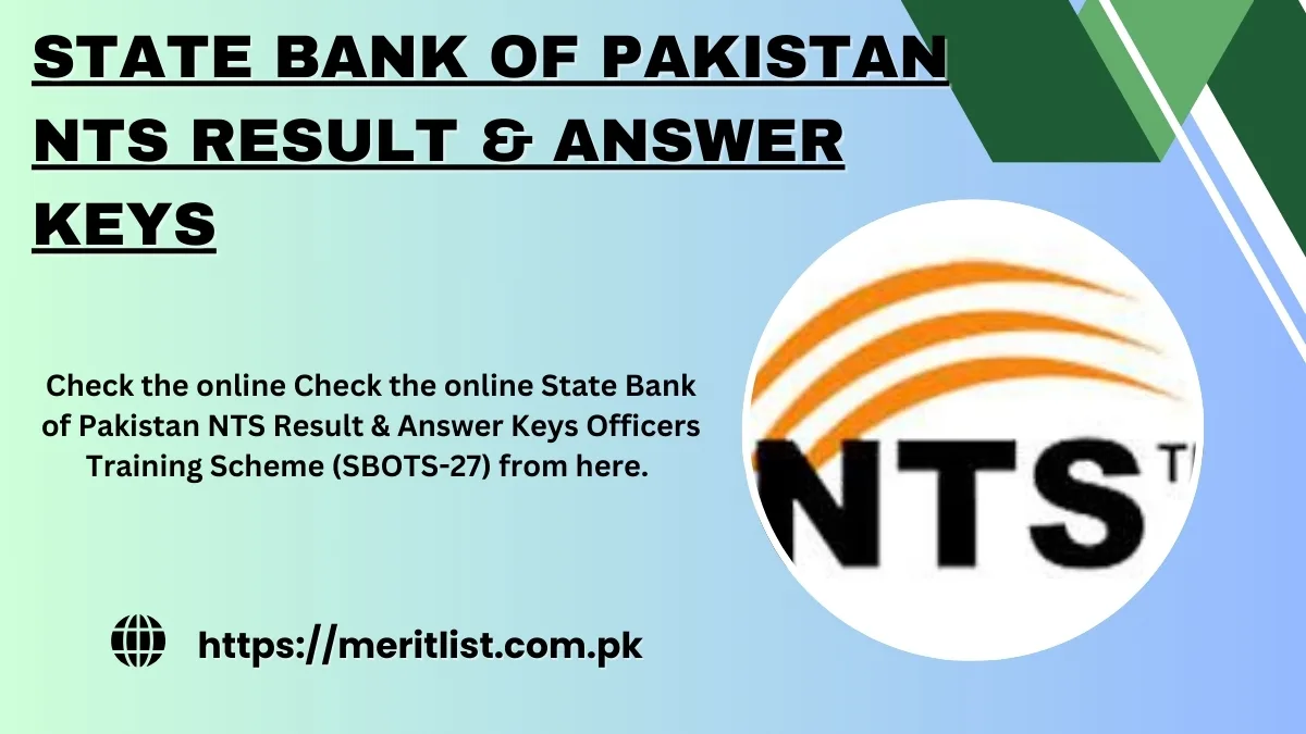 State Bank of Pakistan NTS Result & Answer Keys SBOTS 27