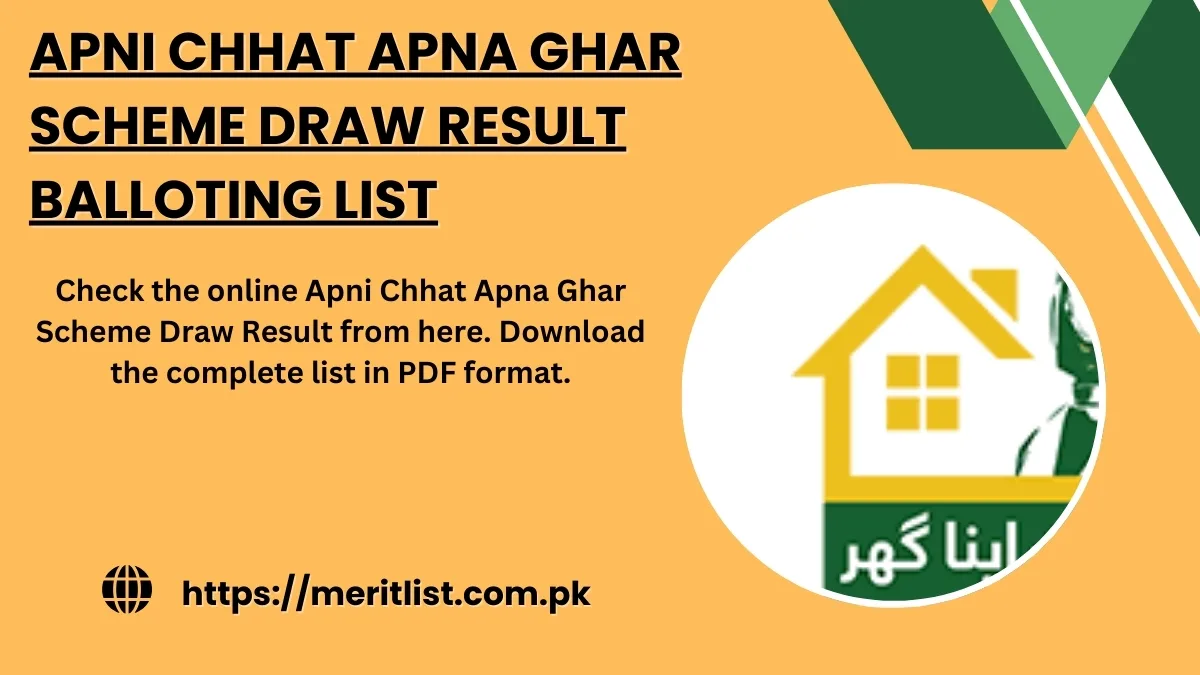 Apni Chhat Apna Ghar Scheme Draw Result Balloting List