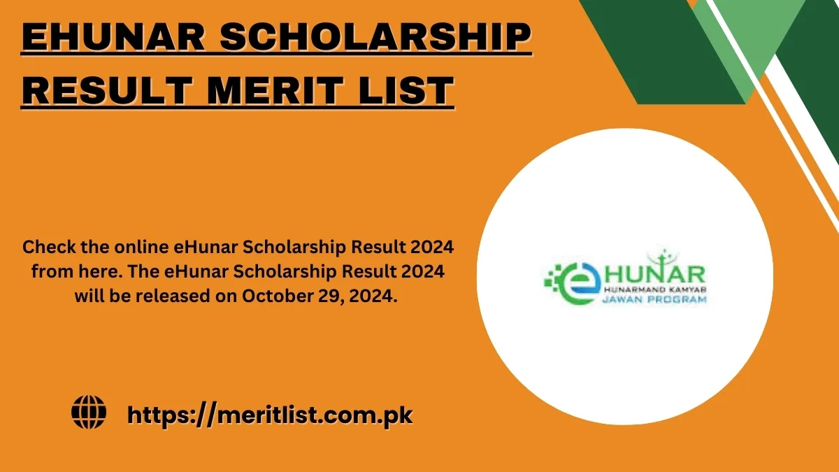 eHunar Scholarship Result 2024 Download Merit List 1st, 2nd, 3rd