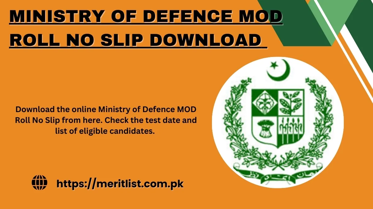 Ministry of Defence MOD Roll No Slip Download 2024