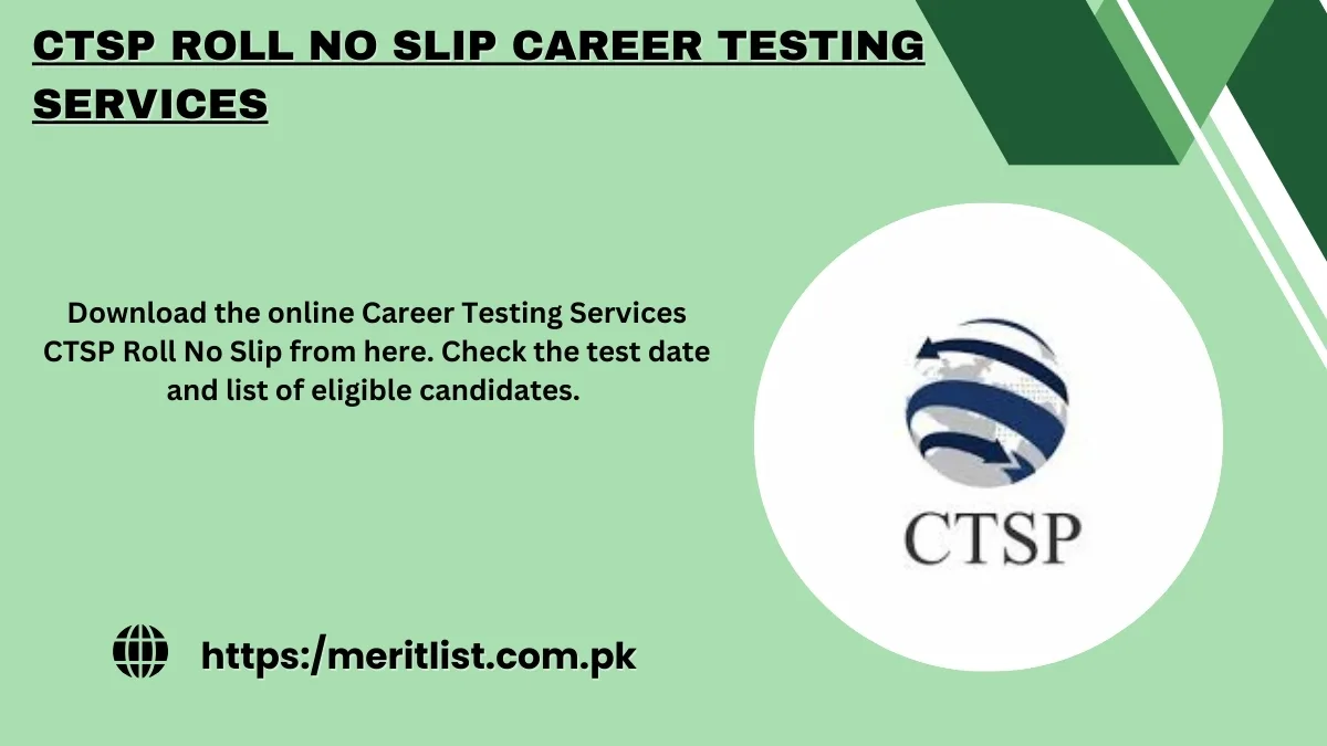 CTSP Roll No Slip Career Testing Services