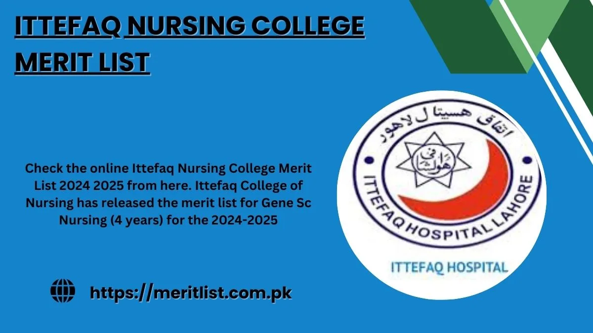 Ittefaq Nursing College Merit List 2024 2025