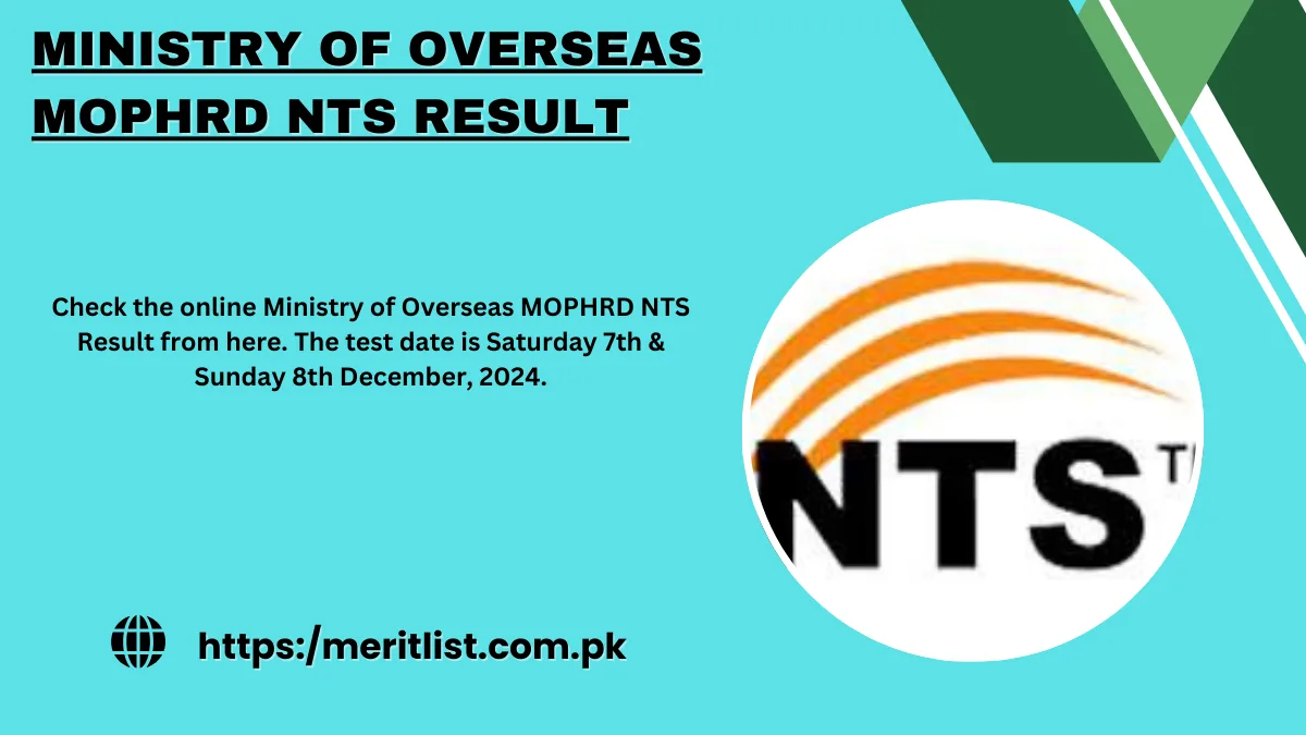 Ministry of Overseas MOPHRD NTS Result