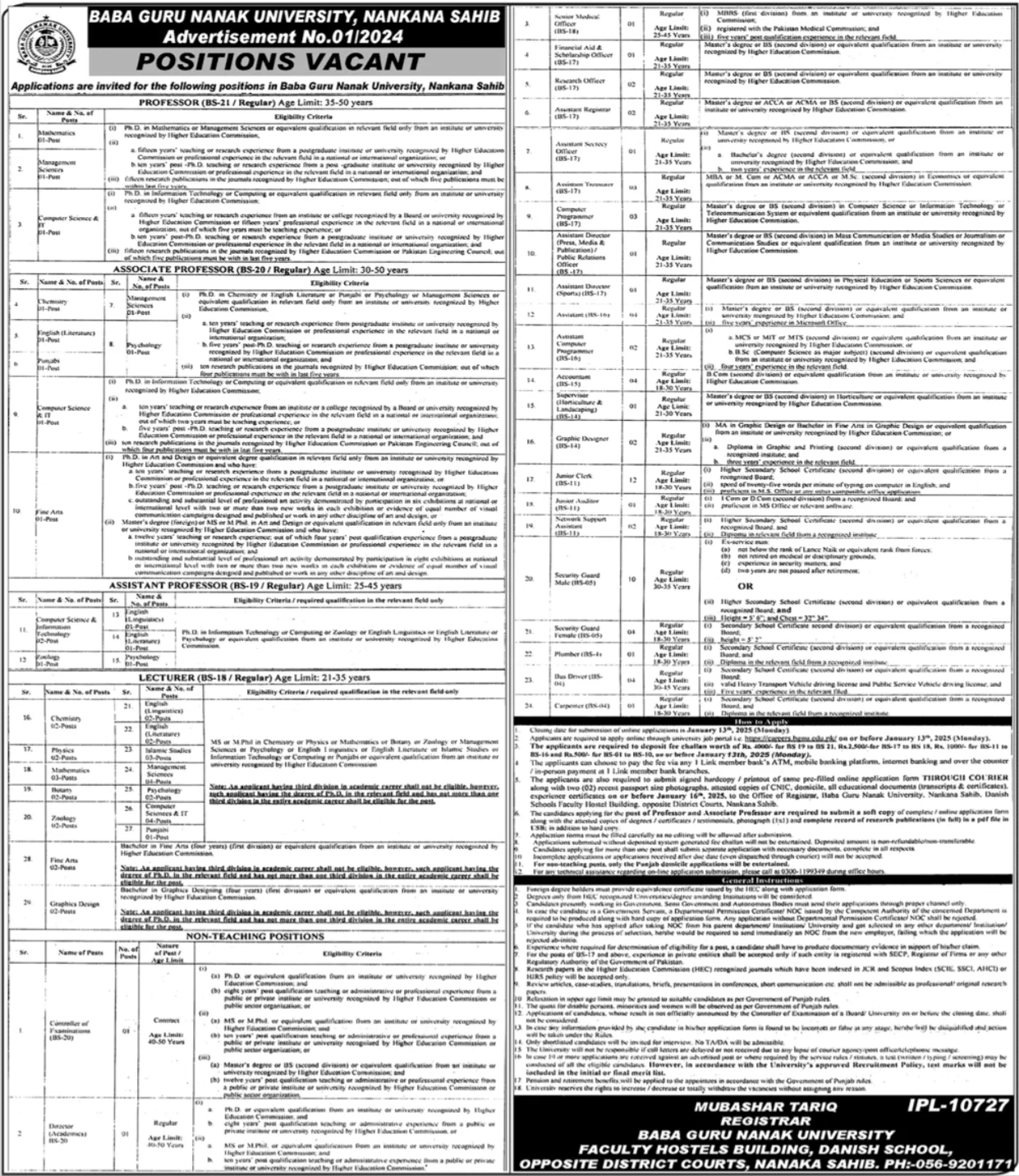 Government Jobs In Nankana Sahib Today For Assistant