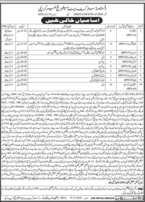 Government Jobs In Karachi Sindh Pakistan Today For Naib Qasid