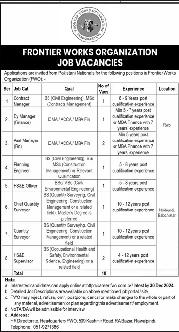 Frontier Works Organization Jobs