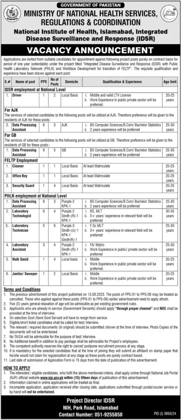 Govt Jobs In Islamabad Pakistan Today For Assistant