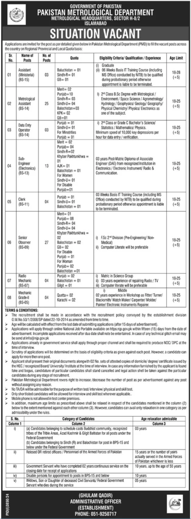 Govt Jobs In Pakistan Today Matric Base For DEO
