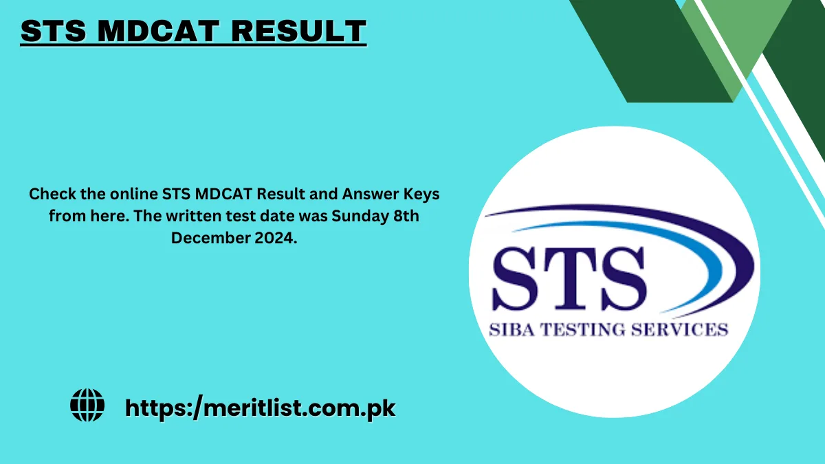 STS MDCAT Result Answer Keys 8th December 2024