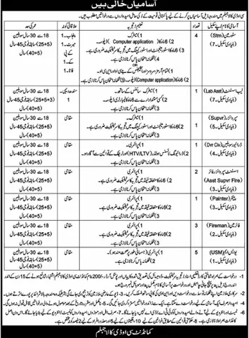 Government Jobs In Jhelum Today For Lab Assistant