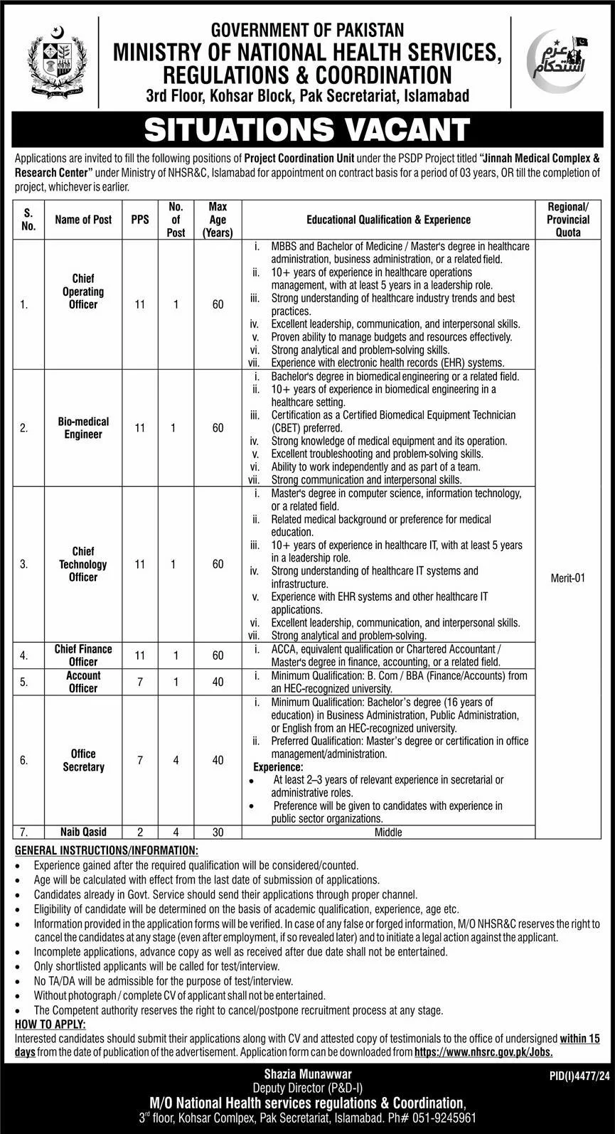 Latest Government Jobs In Pakistan Today For Finance Officer