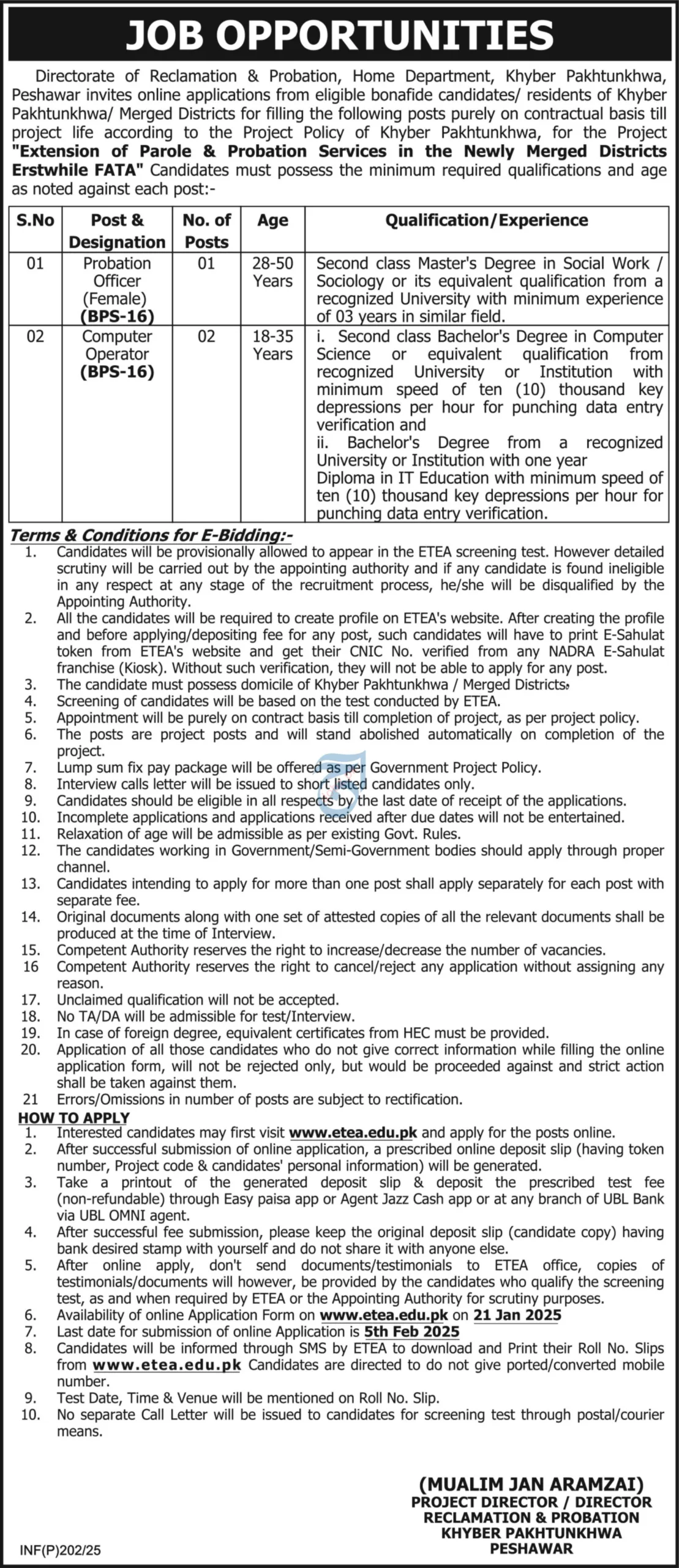 Government Jobs In Kohat Today For Computer Operator