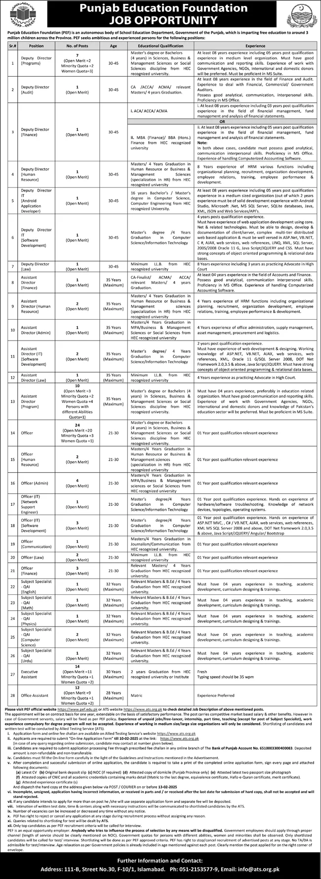 Government Jobs In Pakistan Today Matric Base For Assistant