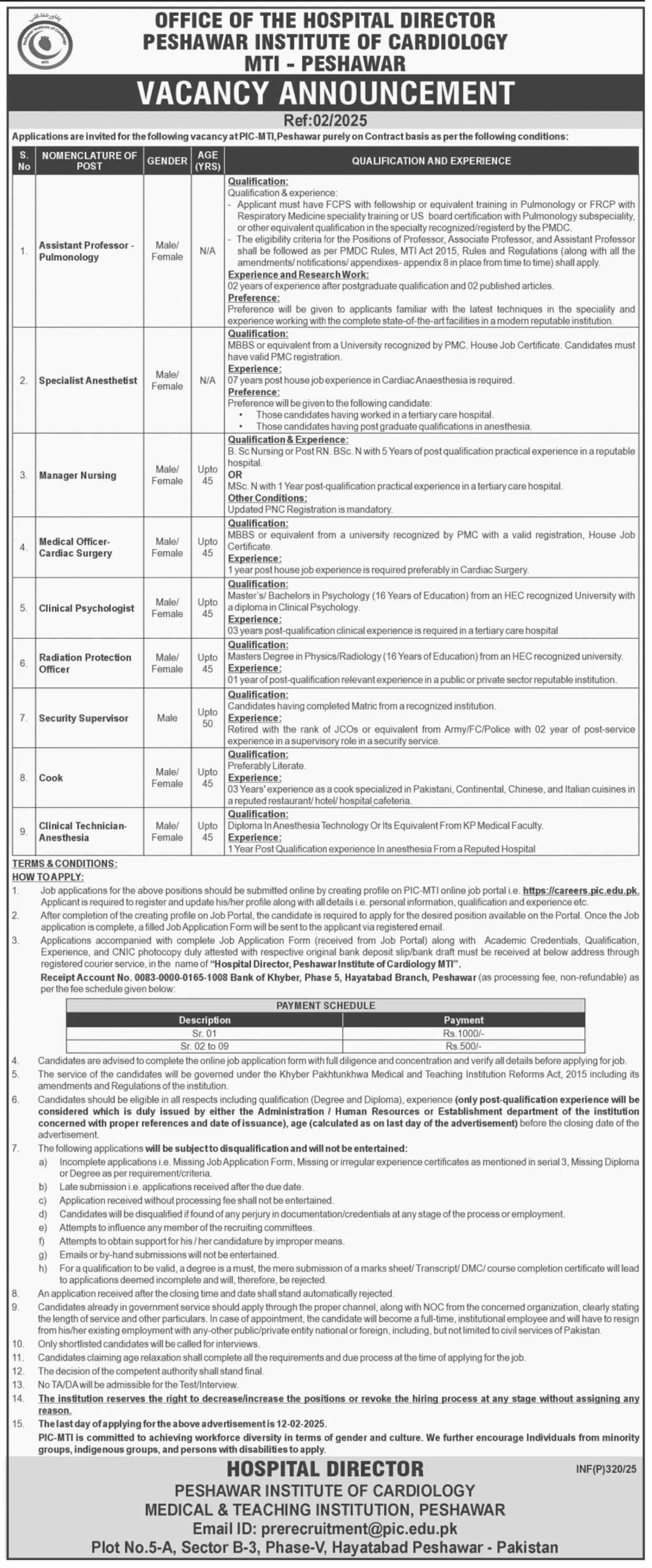 Government Jobs In Kohat Today For Assistant