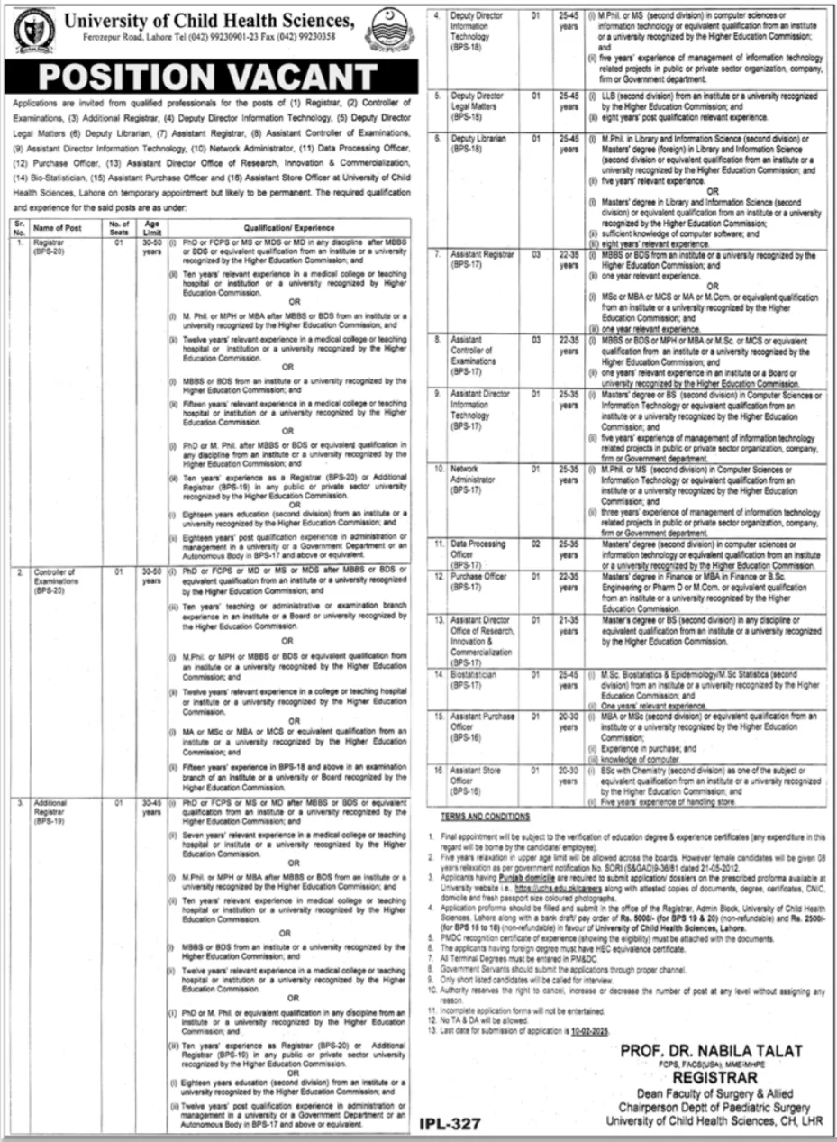 Government Jobs In Lahore Today For Purchase Officer