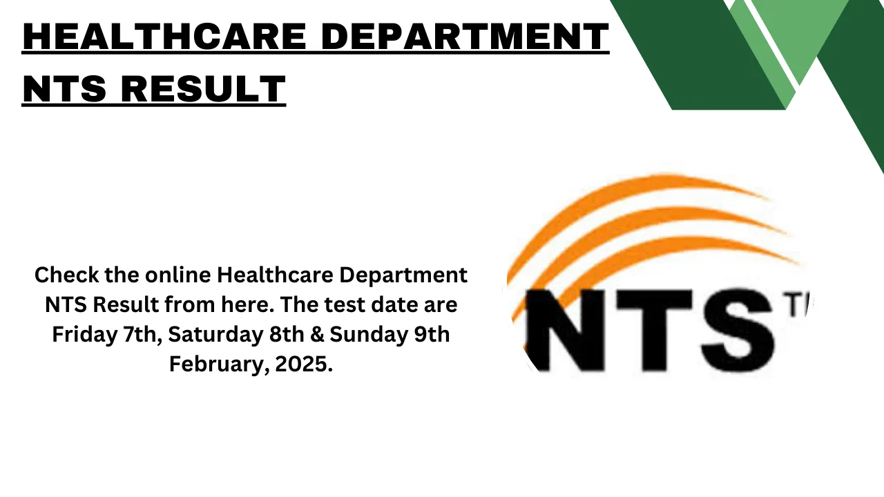 Healthcare Department NTS Result