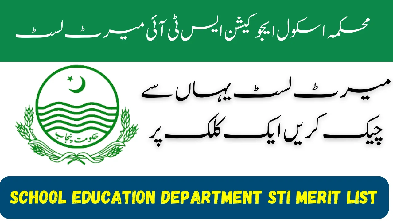STI Merit List 2025 Punjab